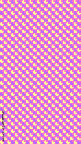 Retro Pink and Yellow Polka Dot Pattern