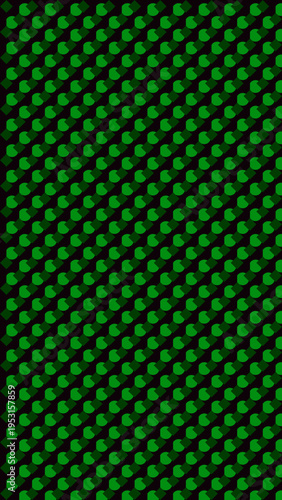 Green Hexagon Pattern Dark Background