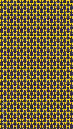 Repeating Motif Pattern with Dark Figures on Gold