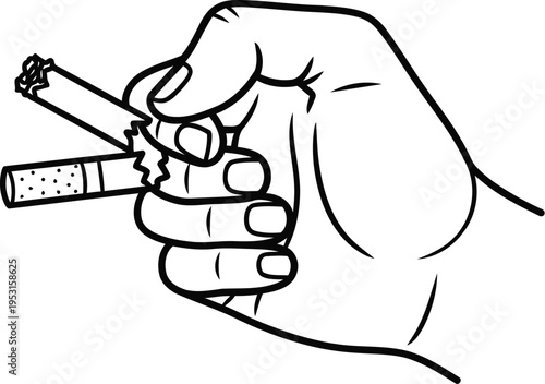 A hand demonstrating the act of lighting a cigarette with a lighter