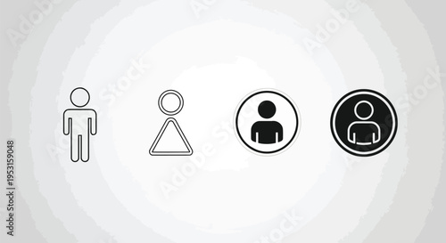 Four distinct icons representing various user roles or statuses in a graphical format