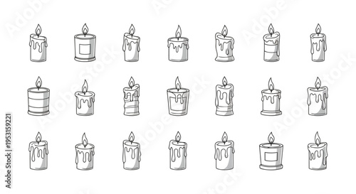 Creative assortment of illustrated vintage-style coffee and tea containers with labels