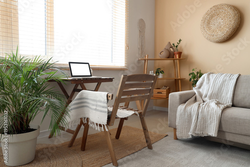Comfortable sofa and workpl...