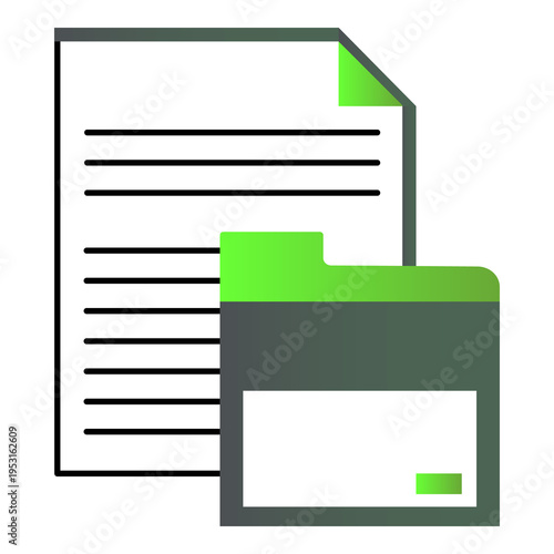 Business Documents File Management and Paperwork Vector Icon