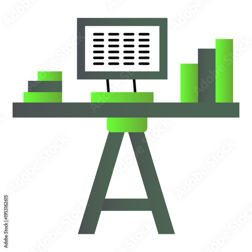Modern Workplace Environment and Office Collaboration Vector Icon