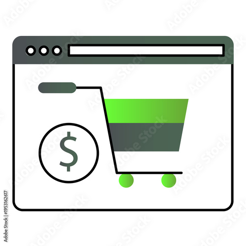 E Commerce Online Shopping Business Platform Vector Icon
