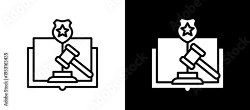 Criminal Law whiteblack icon