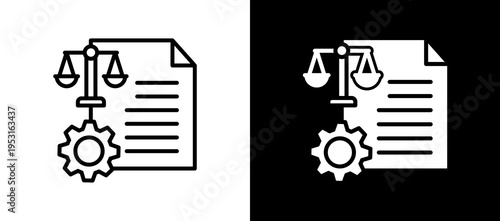 Legal Process whiteblack icon