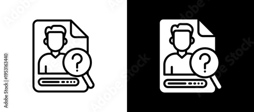 Suspect Search whiteblack icon