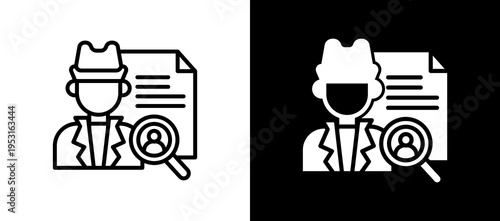 Detective Work whiteblack icon