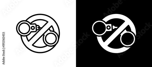 Crime Prevention whiteblack icon