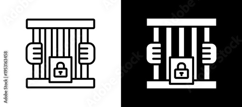Jail Cell whiteblack icon