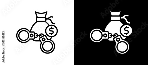 Financial Crime whiteblack icon