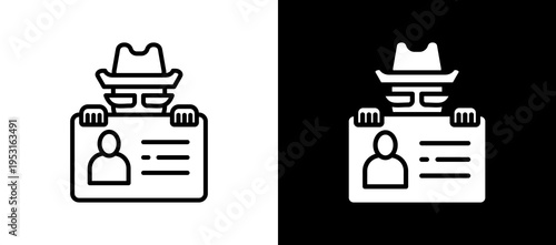 Identity Theft whiteblack icon