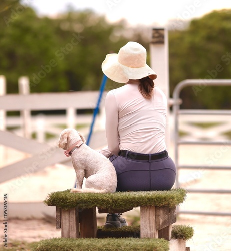 woman with dog