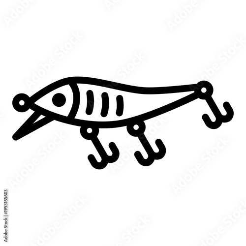 minnow fishing lure icon