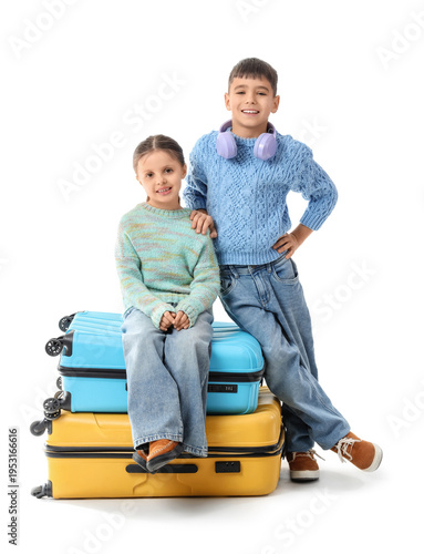 Cute little children with s...