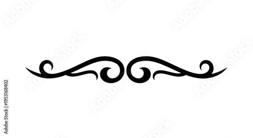 Elegant Black  White Vector Ornamental Flourish Divider for Graphic Design  Decoration