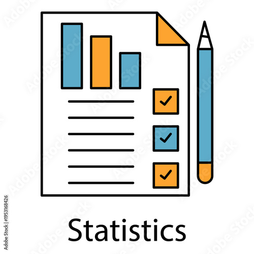 Statistical Analysis Vector Icon For Business Management