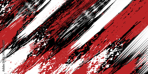 black white and red grunge texture background eps 10