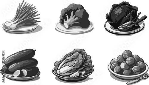 High-Quality Vector Style Fruit Icon Set Including Oranges, Lemons, Pomegranates, and Strawberries Perfect for Nutrition Blogs and Healthy Eating Apps