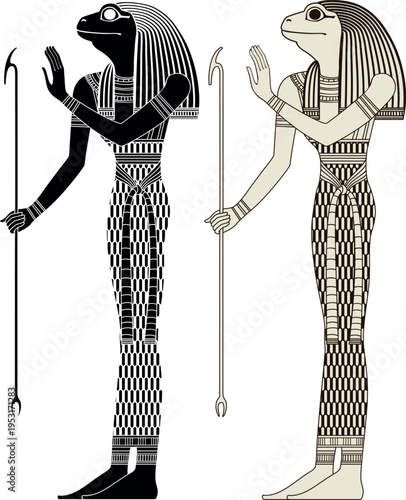 Heget . Egyptian hieroglyph and symbol. Design element.Isolated figure.