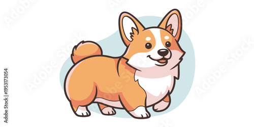 Corgi dog with brown fur.