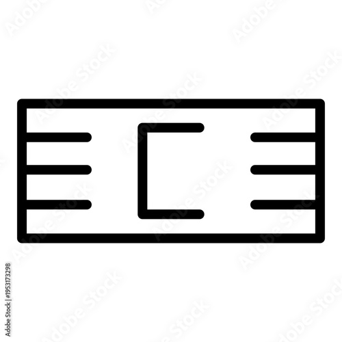 captain armband line icon