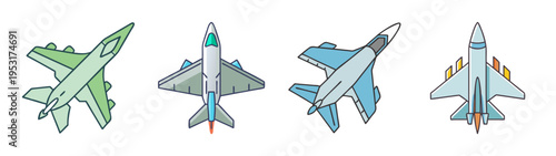Download free vector art of fighter jet aircrafts illustrations for graphic design projects and art