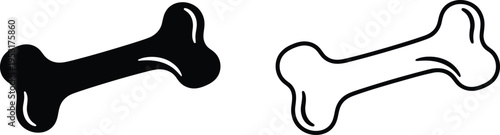 Dog Bone Icon Set Vector Illustration Vector