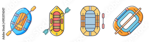 Explore different inflatable rafts and paddle boats for river rafting and water sports fun