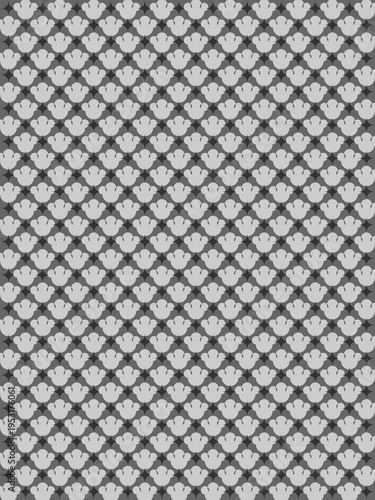 Monochrome Abstract Pattern with Floral Elements vector background