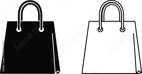 Shopping Bag Icon Set Vector