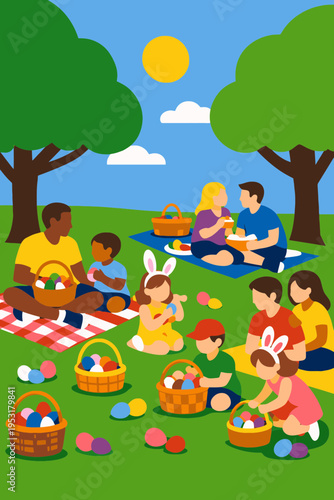 Easter Monday Picnic with Family and Friends in the Park