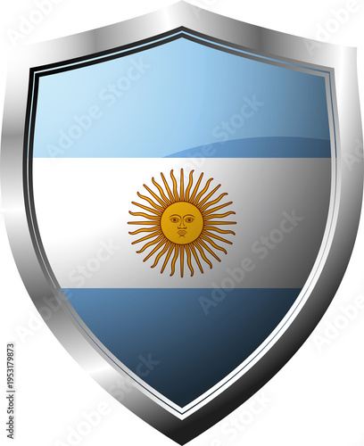 Argentina flag in badges form
