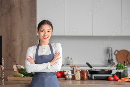 Beautiful young happy Asian...
