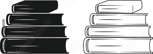 Stack of Books Icon Set Vector