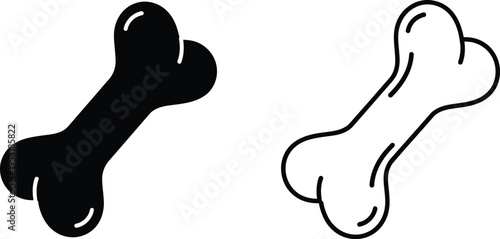 Dog Bone Icon Set Vector Illustration Vector