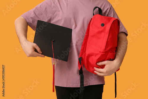 Male student with mortar bo...