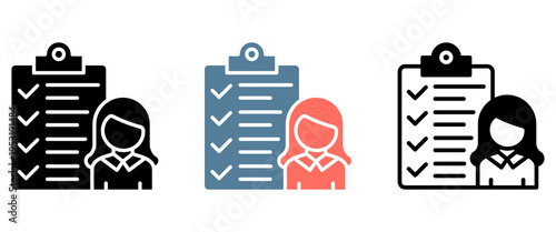 Customer Survey Icon Collection Set  Glyph & Mixed Style  