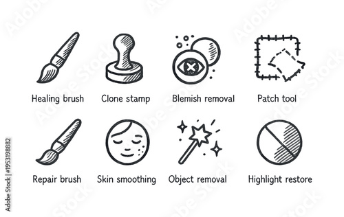 Photo Editing Tools Icons