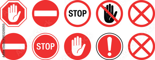 No entry no smoking and no parking signs illustration