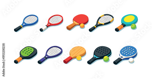 Sports Rackets and Balls Collection
