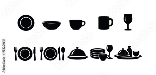 Tableware Icons Set