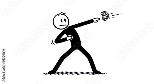 Man Playing Tennis with Simple Expression.