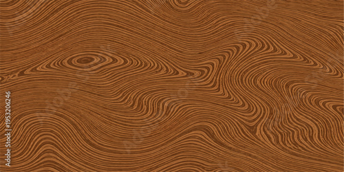 Brown wooden texture background with natural grain patterns and wavy surface design