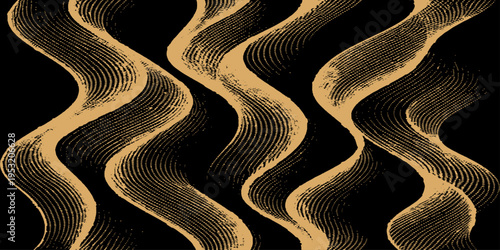 Abstract seamless pattern with brown geometric waves and silk texture creates a 3d vector illustration for decorative fabric wallpaper and light satin material design
Shorten the description for a mob