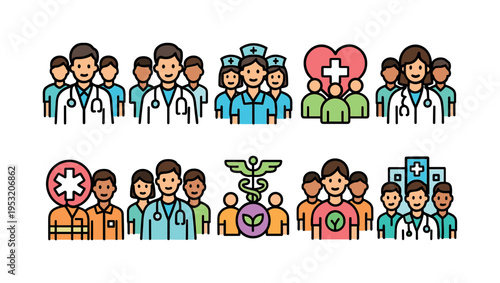 Medical Team Icons