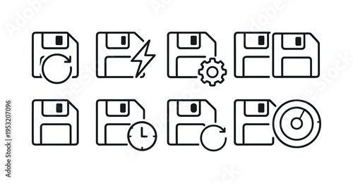 Floppy Disk Icons Set