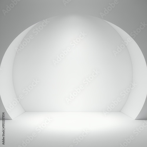 Minimal white studio setup with curved wall and soft diffused lighting for photography or 3d rendering studio backdrop backdrop studio background light floor empty abstract wall modern design gradient